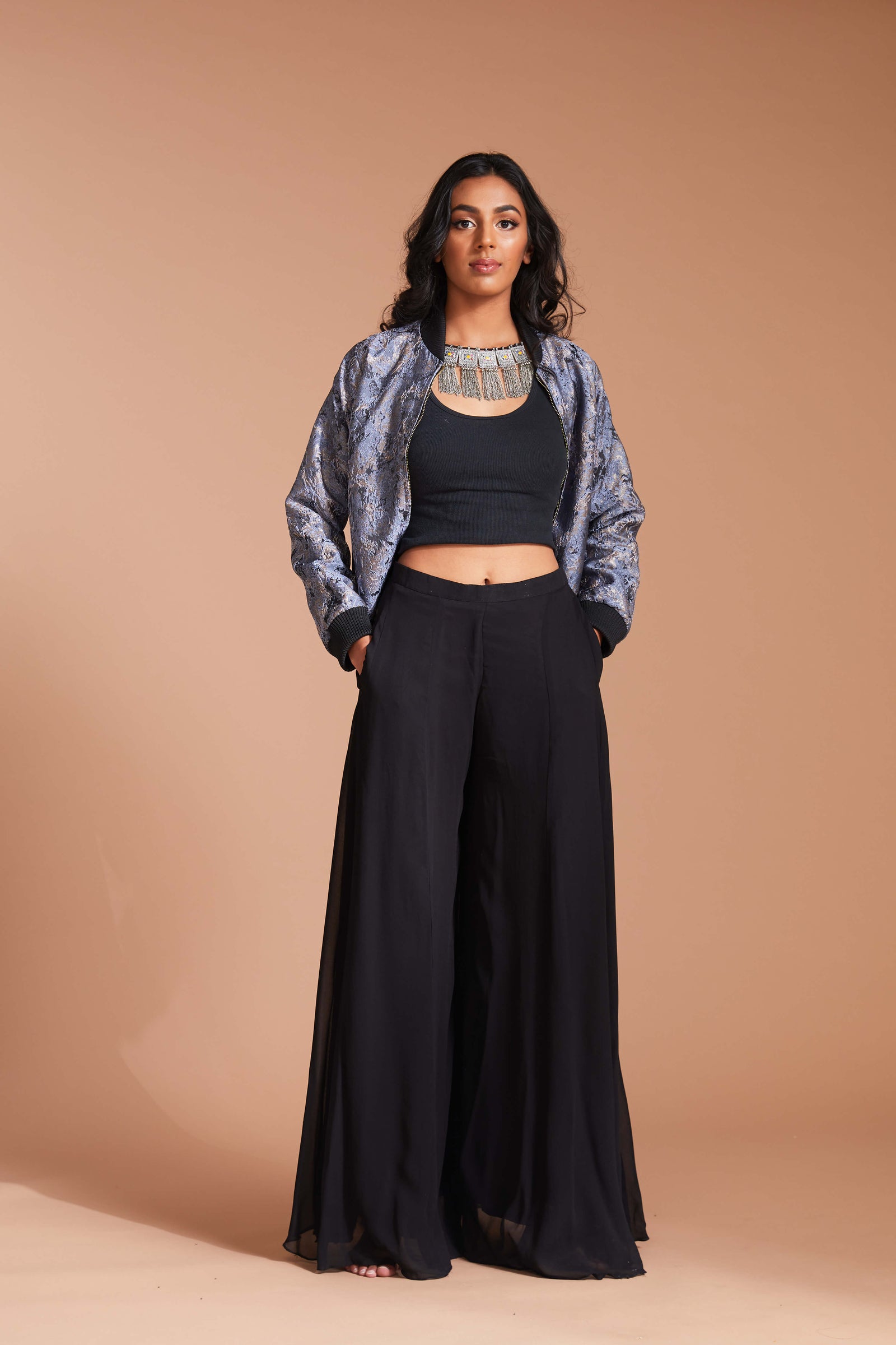 Georgette palazzo with pockets